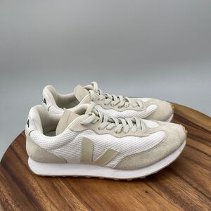 Veja Rio Branco Shoes Womens Size 8.5 White Leather Casual Comfort Sneakers